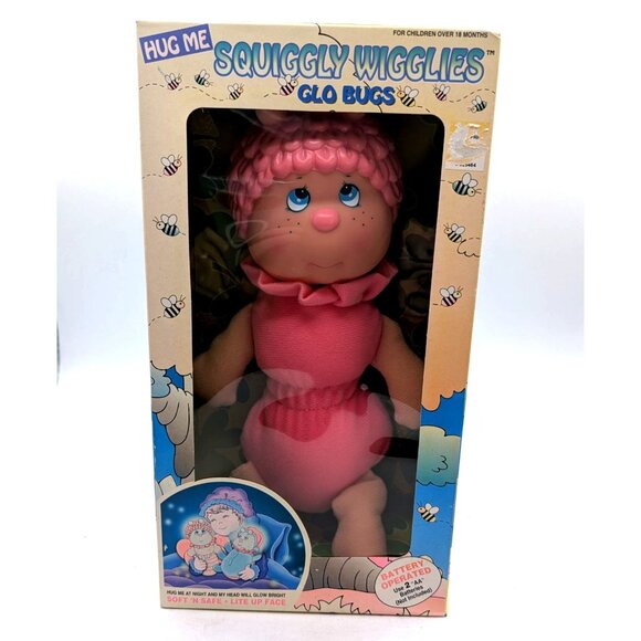 NOS 1985 Hug Me Squiggly Wigglies Glo Bugs Doll - Battery Operated Soft N Safe F - Picture 1 of 9